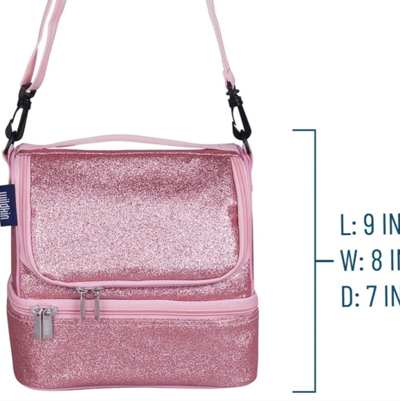 Wildkin Pink Glittery Lunchbox - Picture 2 of 7